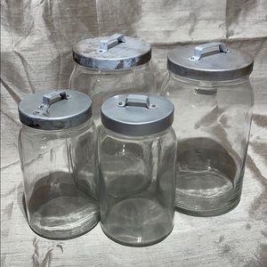 Set of 4 kitchen jars with lids ikea Burken